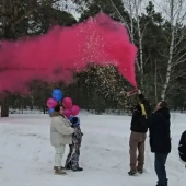 Баллон с порошковой краской Голубой (мальчик) 2 литра