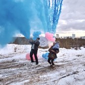 Огнетушитель с порошковой краской Голубой (мальчик) 2 литра